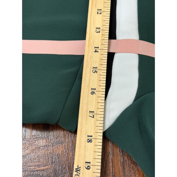 Cop.Copine Paris Ogawa Dress M Green Black Red block Modern Shift 3/4 Sleeve - Picture 8 of 10